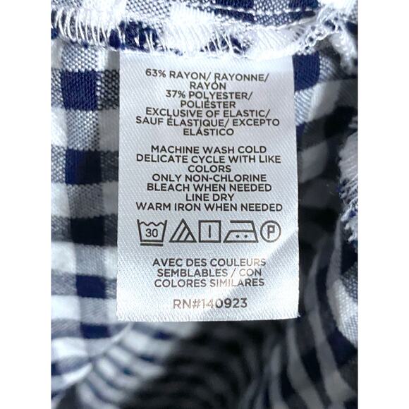 Loft Gingham Twist Front Cutout Mini Dress 10 Cowl Neck Cottage Nautical Coastal - Picture 7 of 7